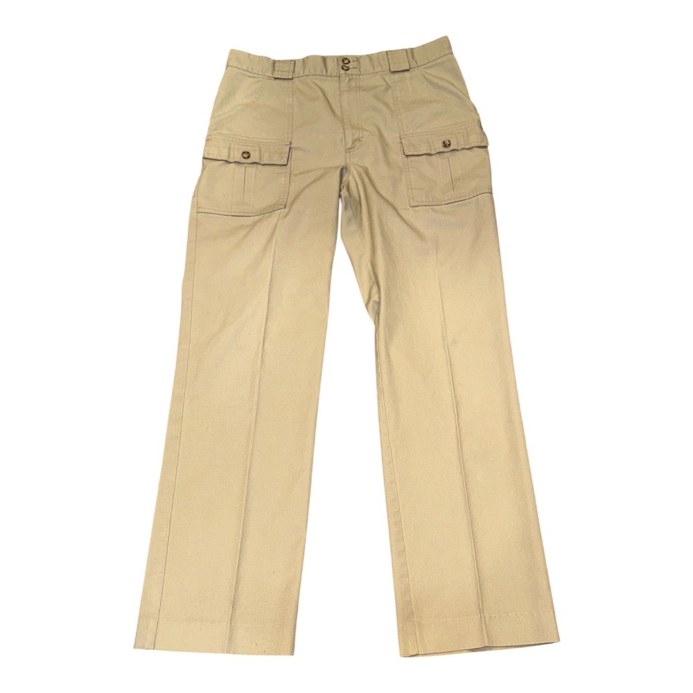 Tilley Endurables Mens Cargo Pants Khaki Tan Straight Leg 36x32 Adventure Wear